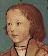 Ambrosius Holbein Portrat eines Knaben mit blondem Haar oil on canvas